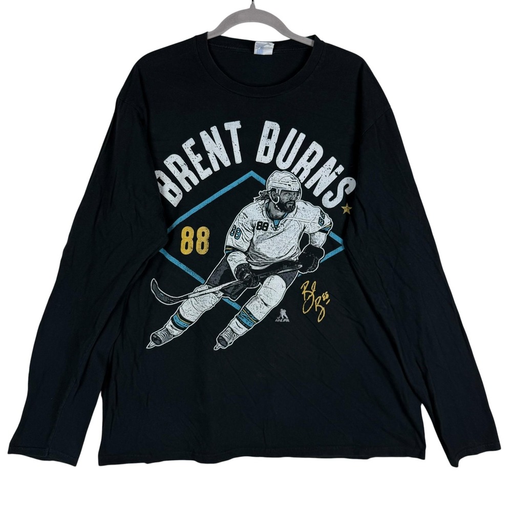 San Jose Sharks Shirt Mens XL Black NHL Hockey Port & Company Brent Burns‎